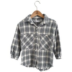 Zara Black and White Tweed Jacket